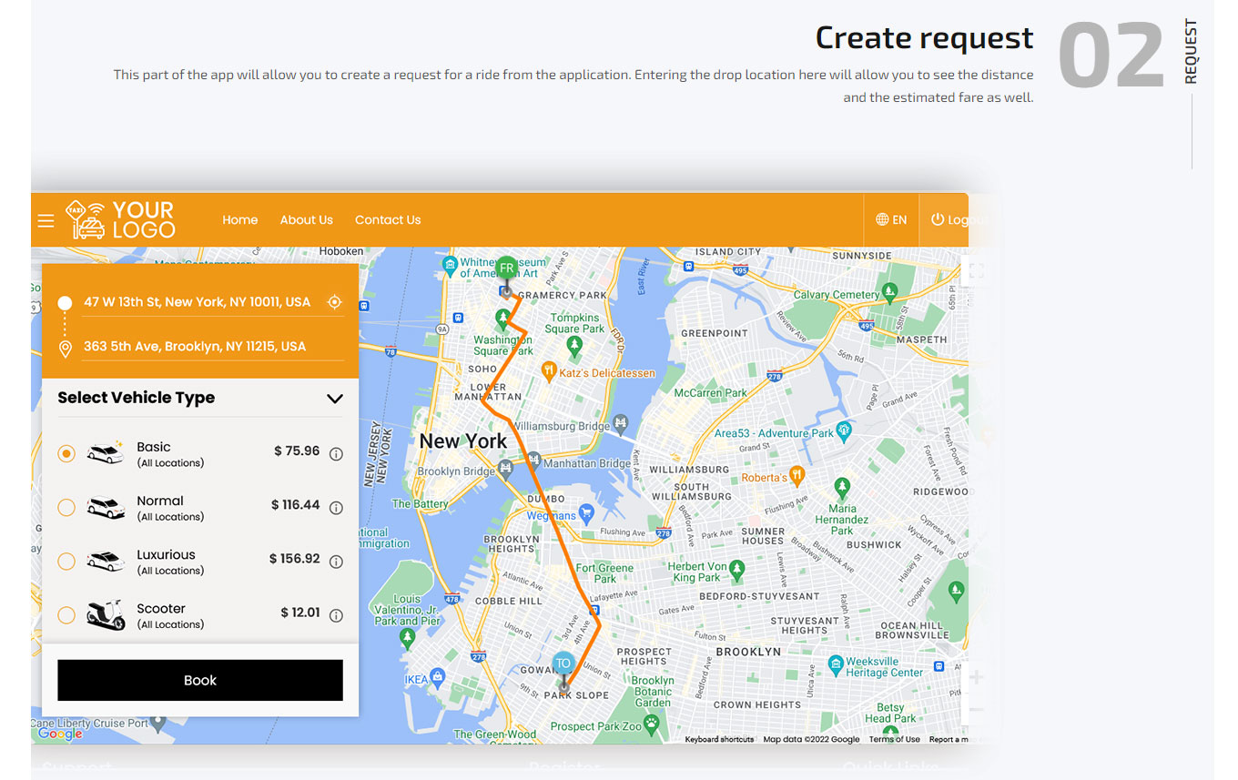 create ride request