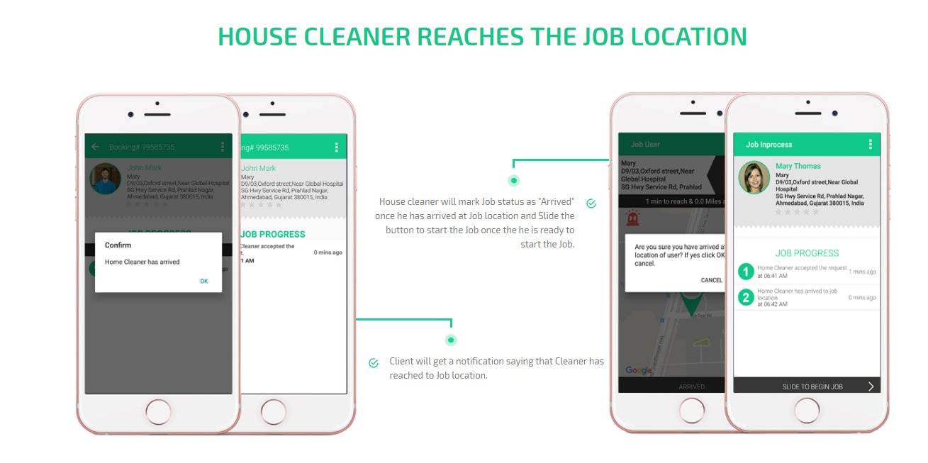 House Cleaner Arrived at Pickup location