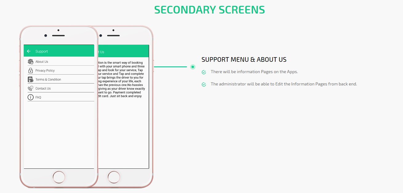 uber for house cleaning app about us screen