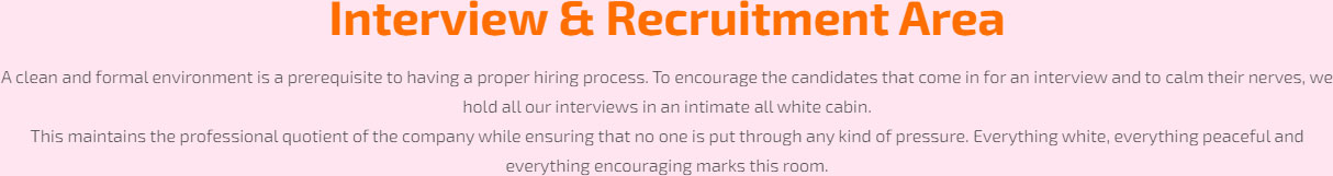 Interview & Recruitment Area