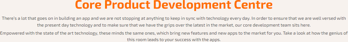 core product development center