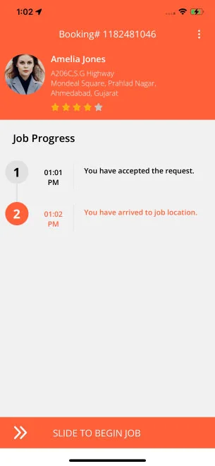 maids arrive at job location