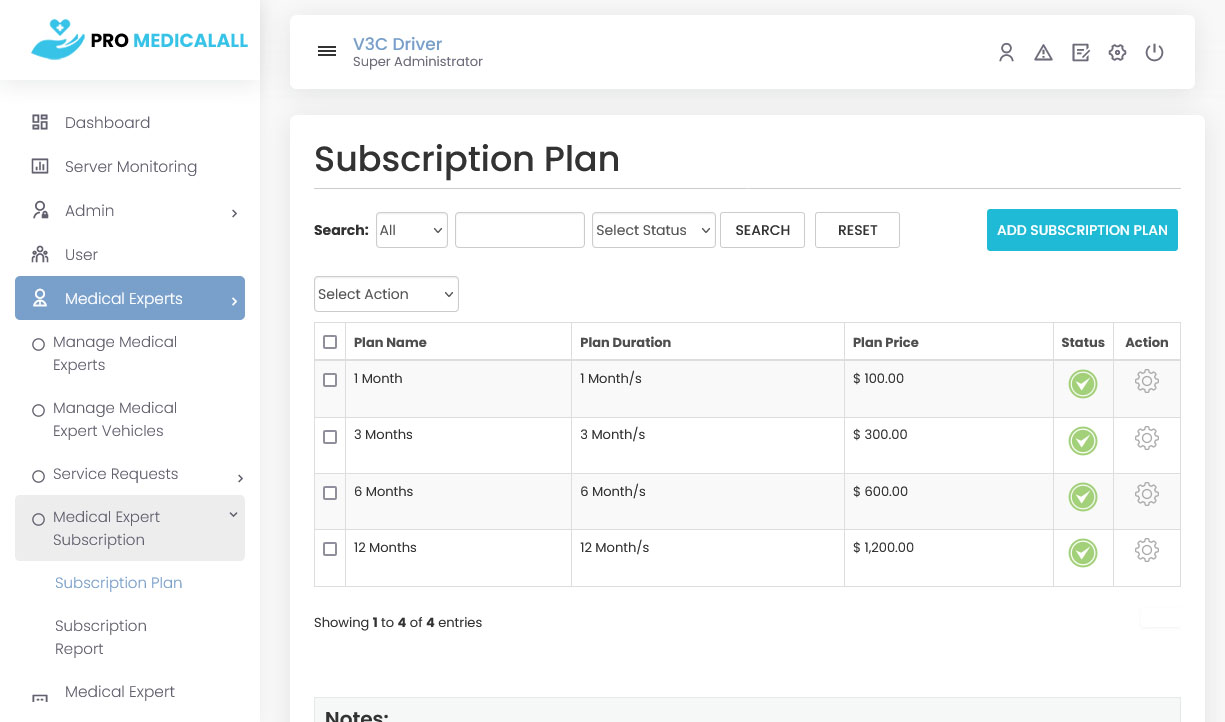 Subscription Plan