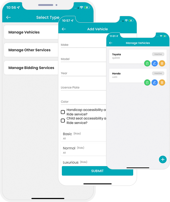 Driver able to manage vehicles from panel Driver able to manage vehicles from panel