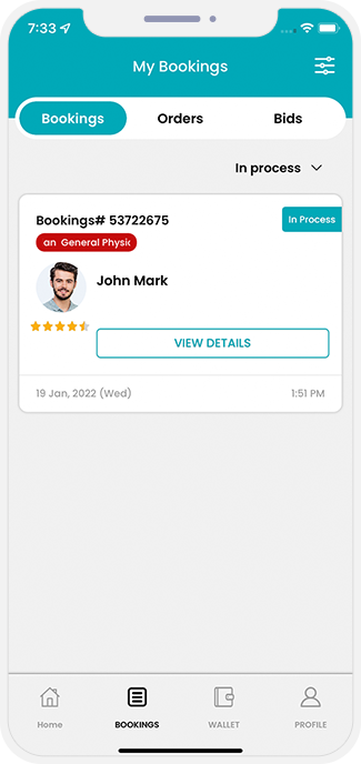 Select booking location