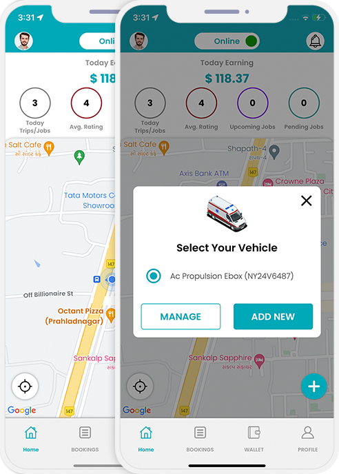 Select booking location