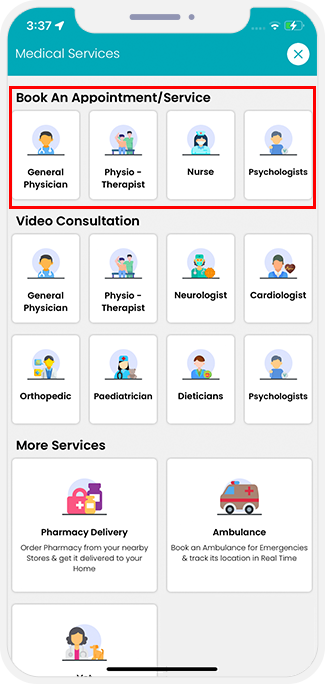 choose service categories