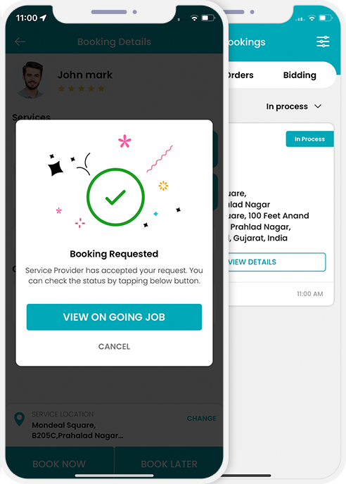 Select booking location