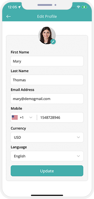 User can edit their profile