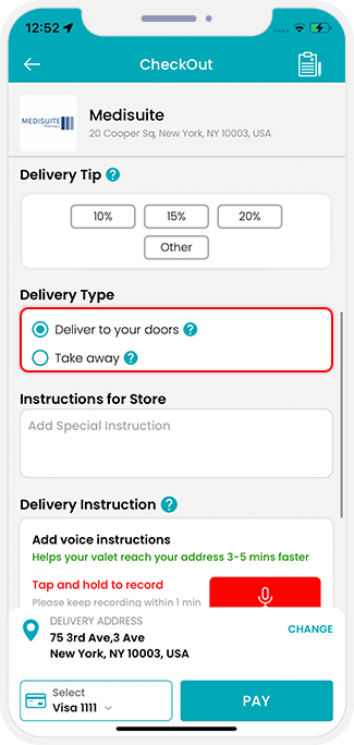 user confirm order to check out