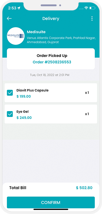 delivery driver pickup order