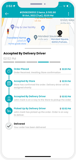 user see the status of the driver