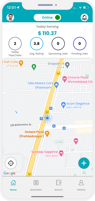 Driver set his availability