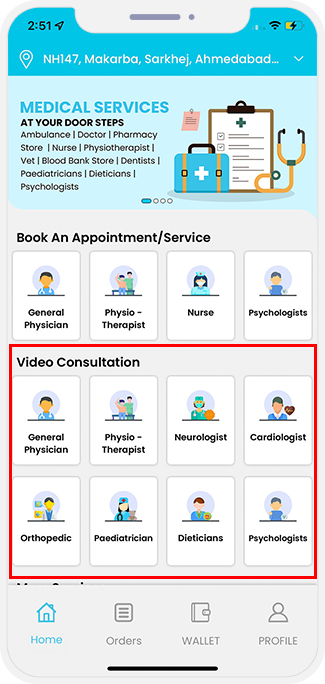choose service categories
