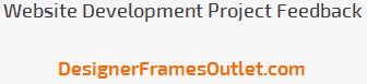 Website Development Project Feedback