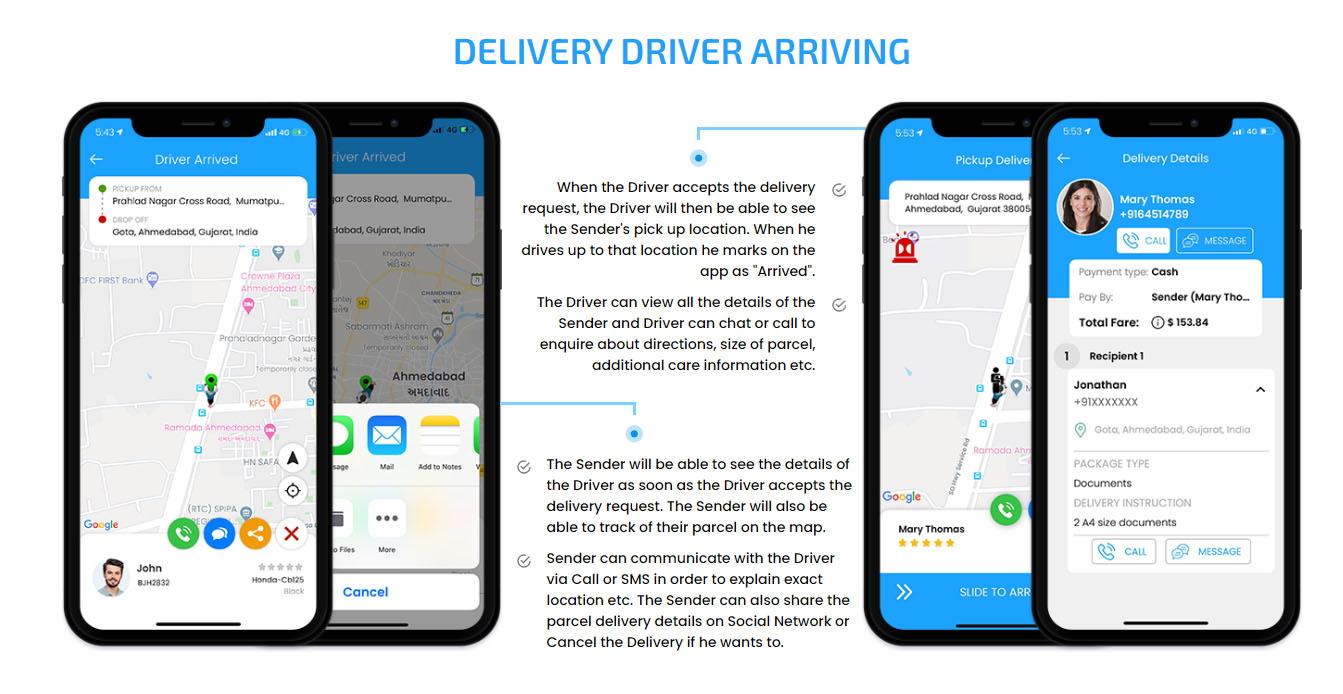 Driver arrived