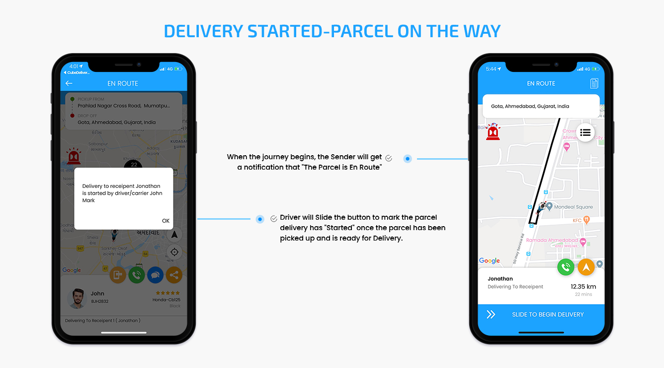 delivery started
