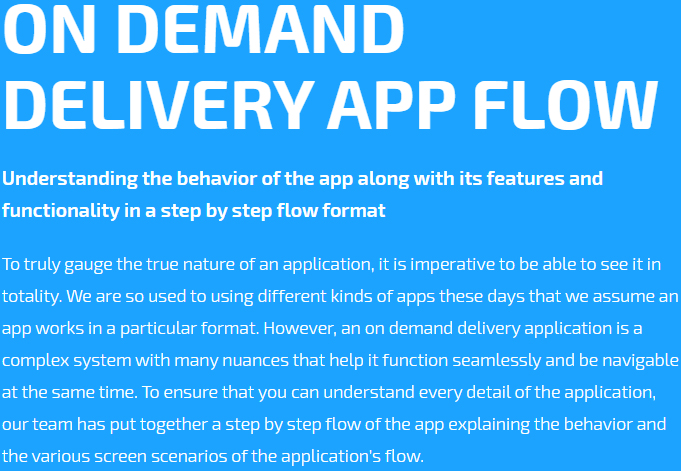 delivery app graphical flow