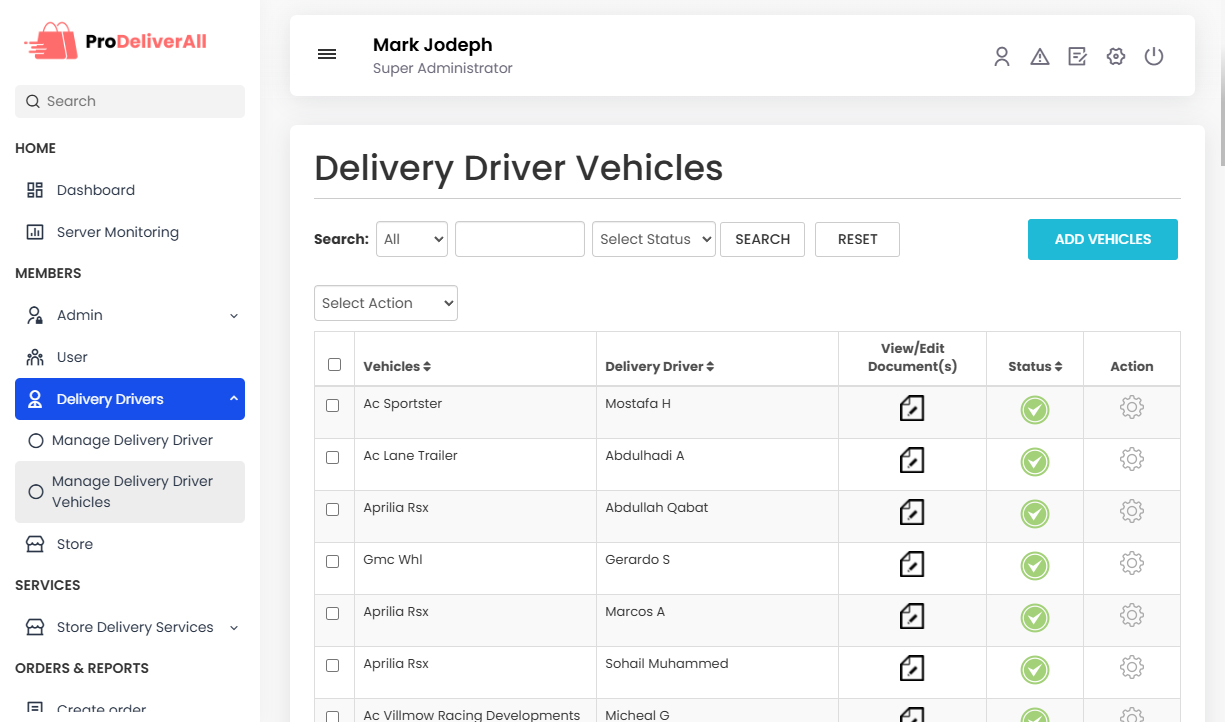 Driver Vehicles