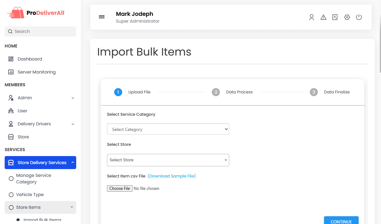Import Bulk Items