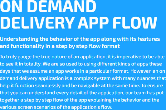 delivery app graphical flow