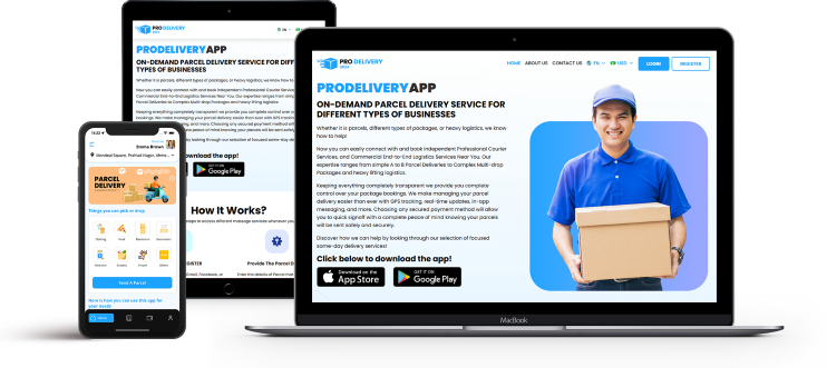 on demand delivery app flow