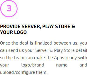Provide Server, Play Store & your Logo