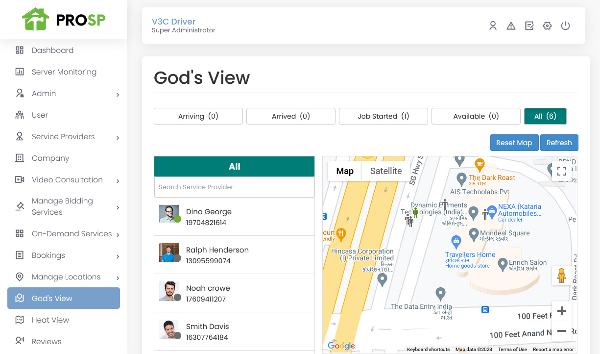 Admin - God's View