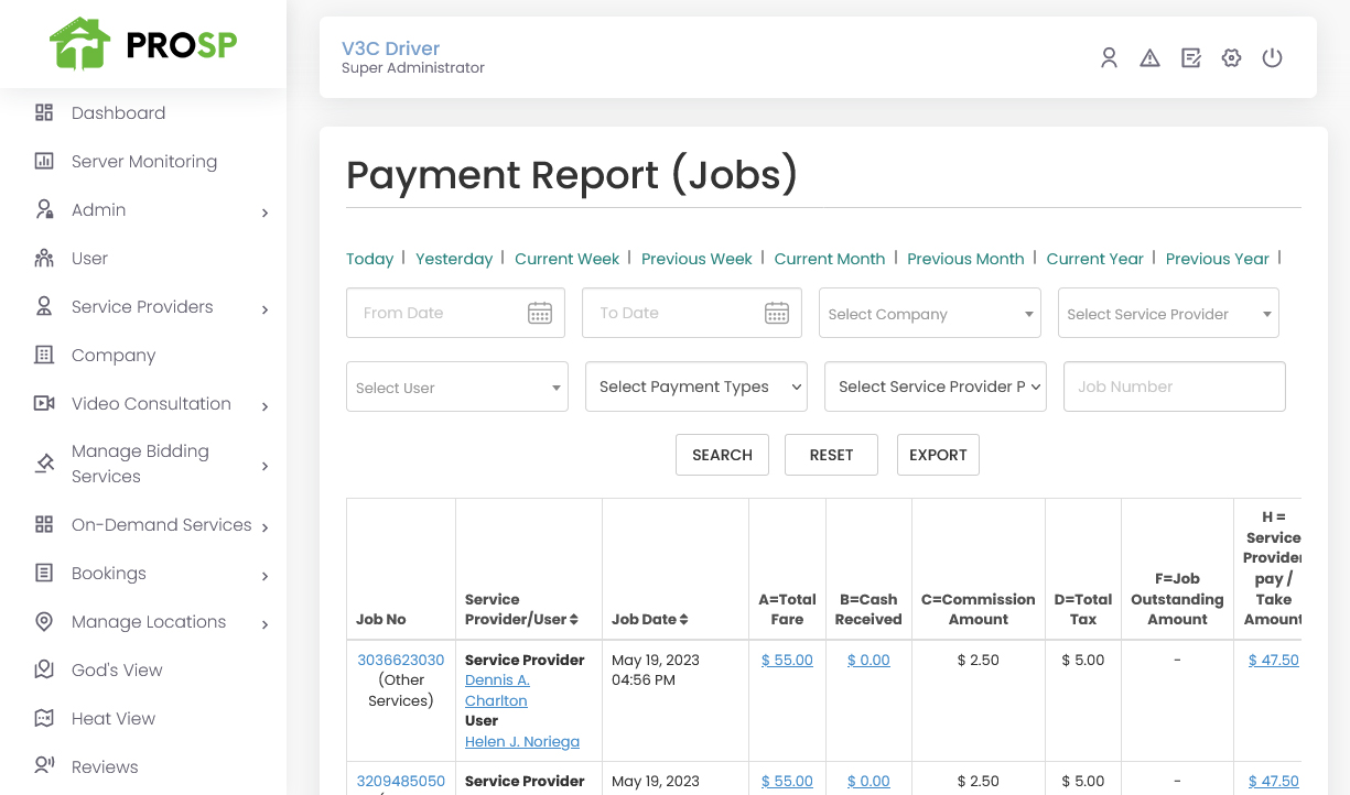 Payment Report