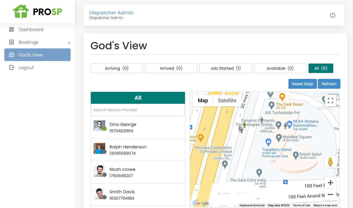 Dispatcher - God's View
