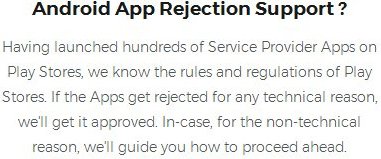 Android App Rejection Support