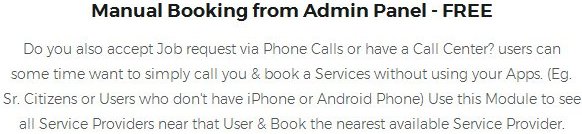 Manual Booking from Admin Panel