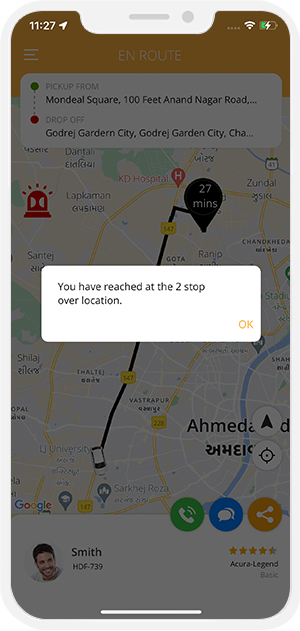 User app menu screen