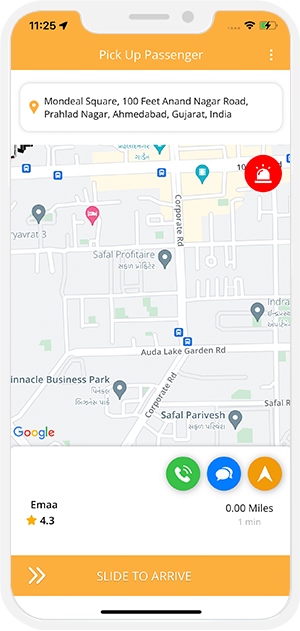 service provider app menu screen