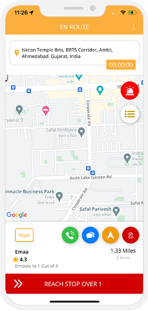 service provider app menu screen