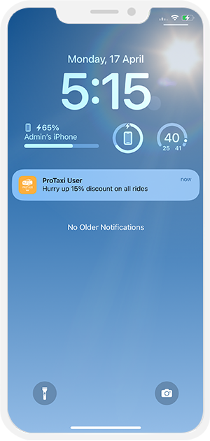 notification screen