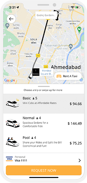 Rider request ride
