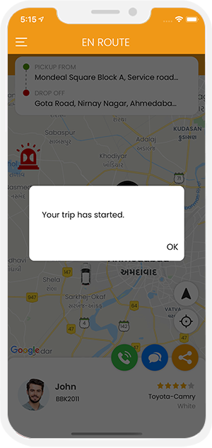 trip begun
