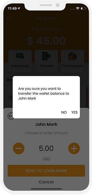 transfer wallet balance