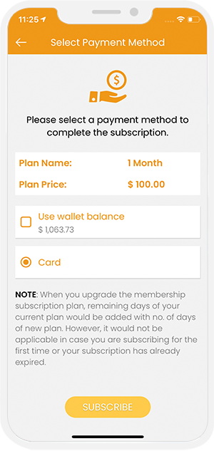 select payment method