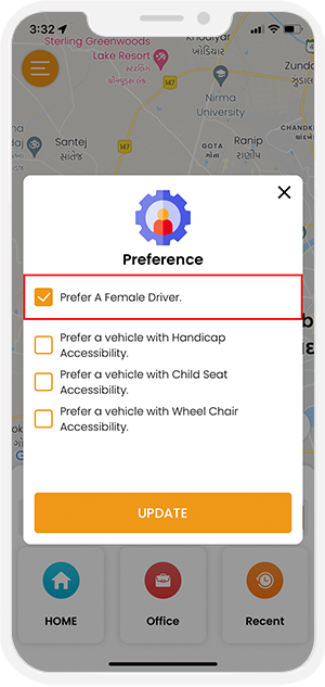 gender based rides preference