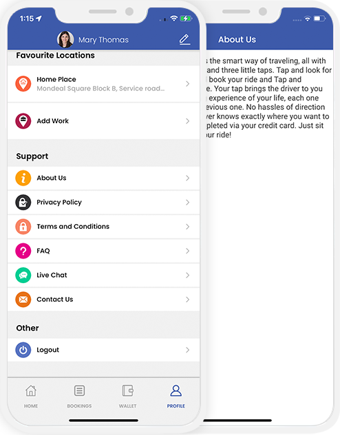 Support Menu