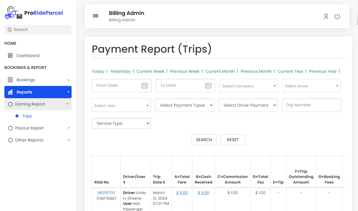 Payment Report