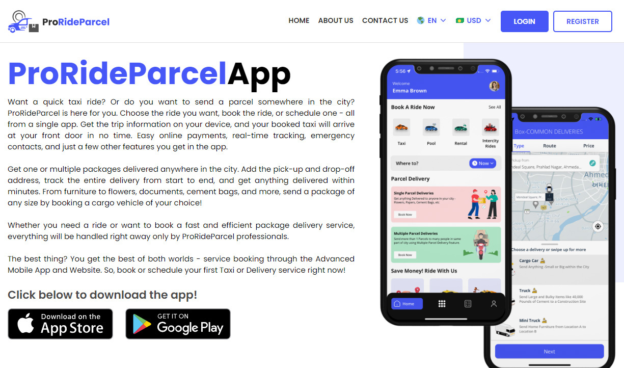 web front panel home page