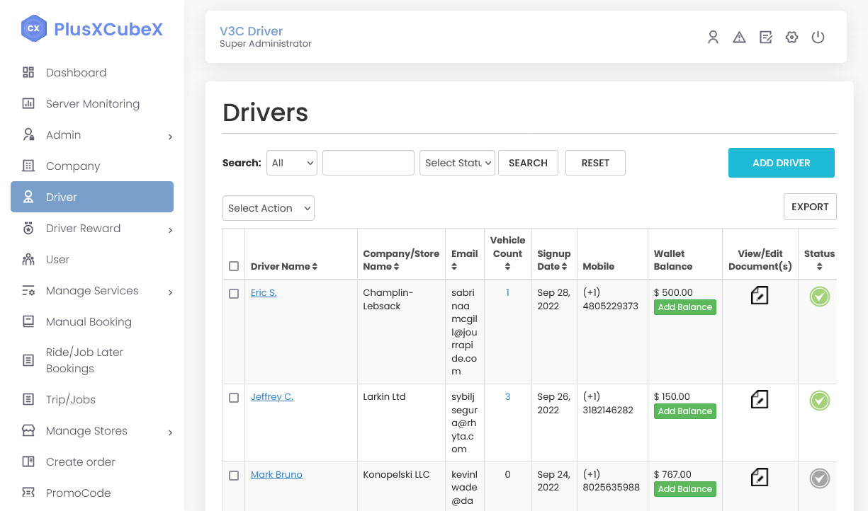 Manage Drivers