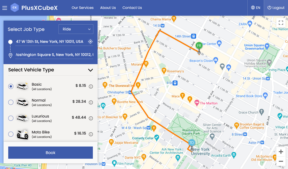 Choose Taxi Types