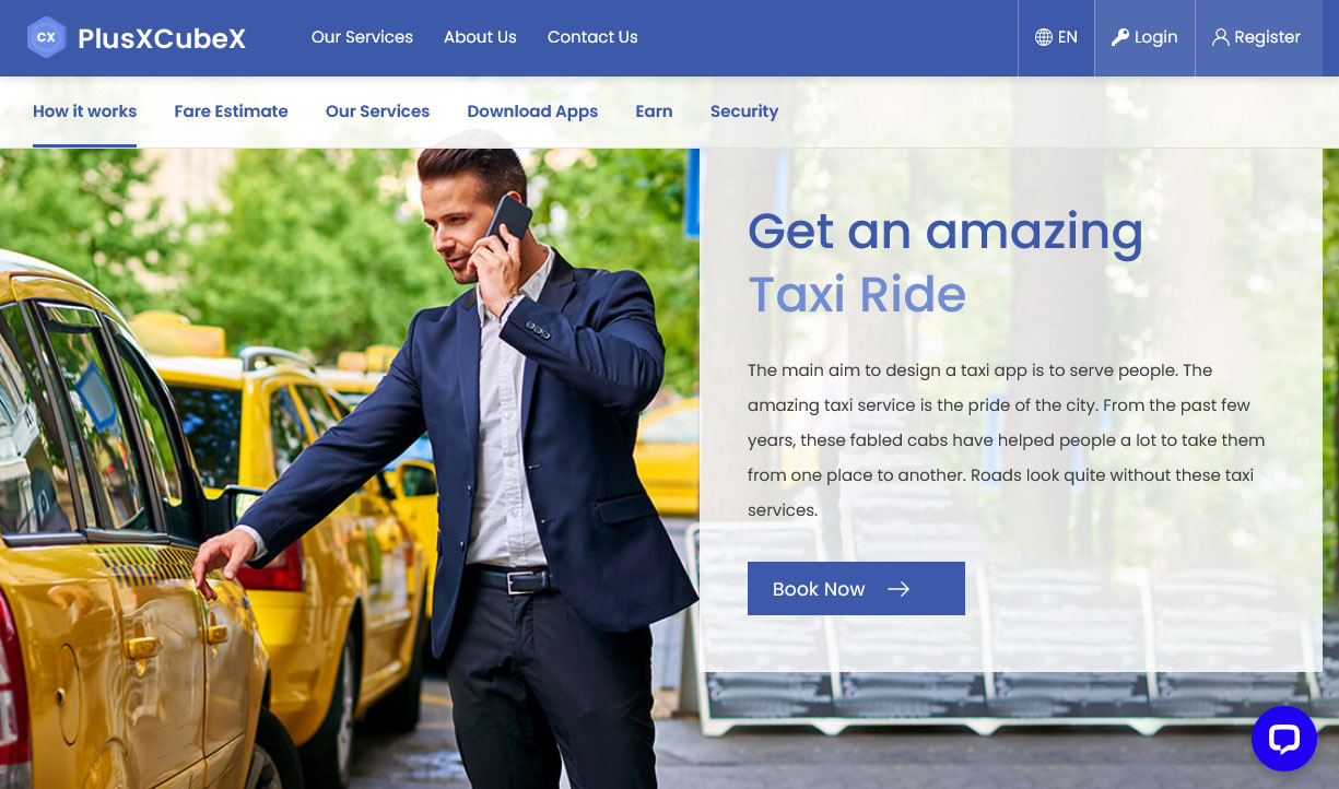 Book a Taxi by panel