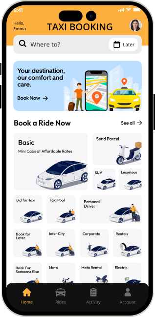 Red Taxi App Color Theme