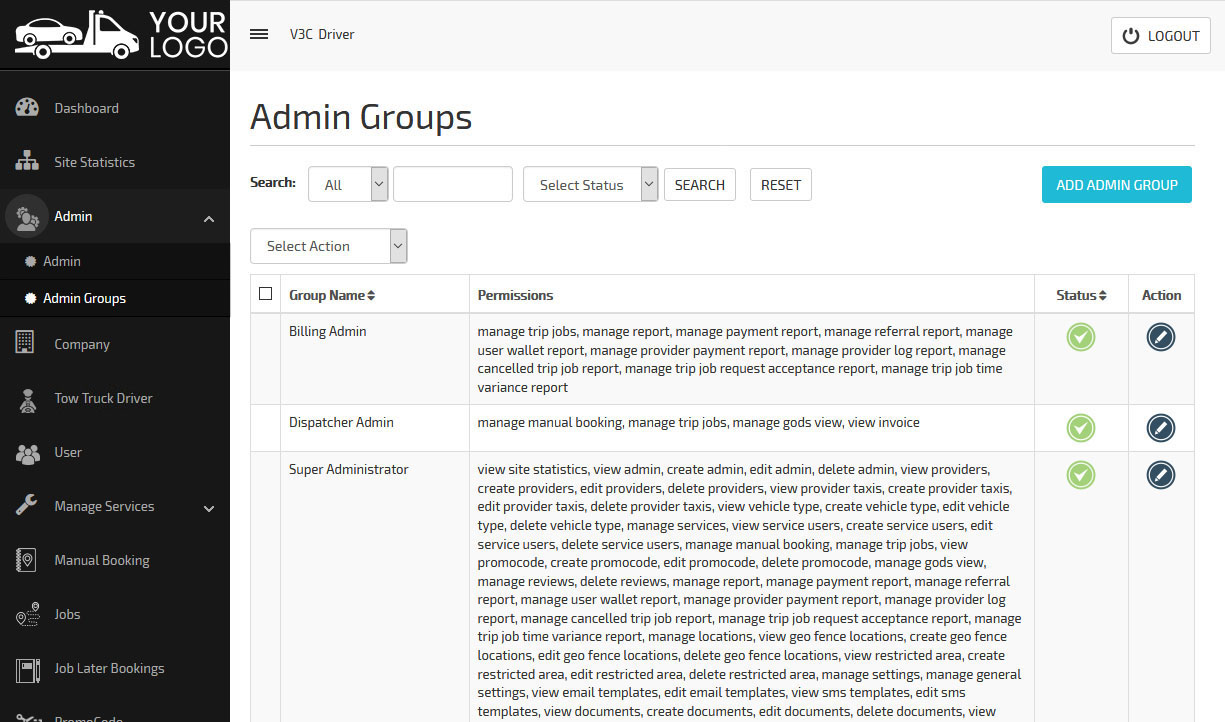 add admin groups