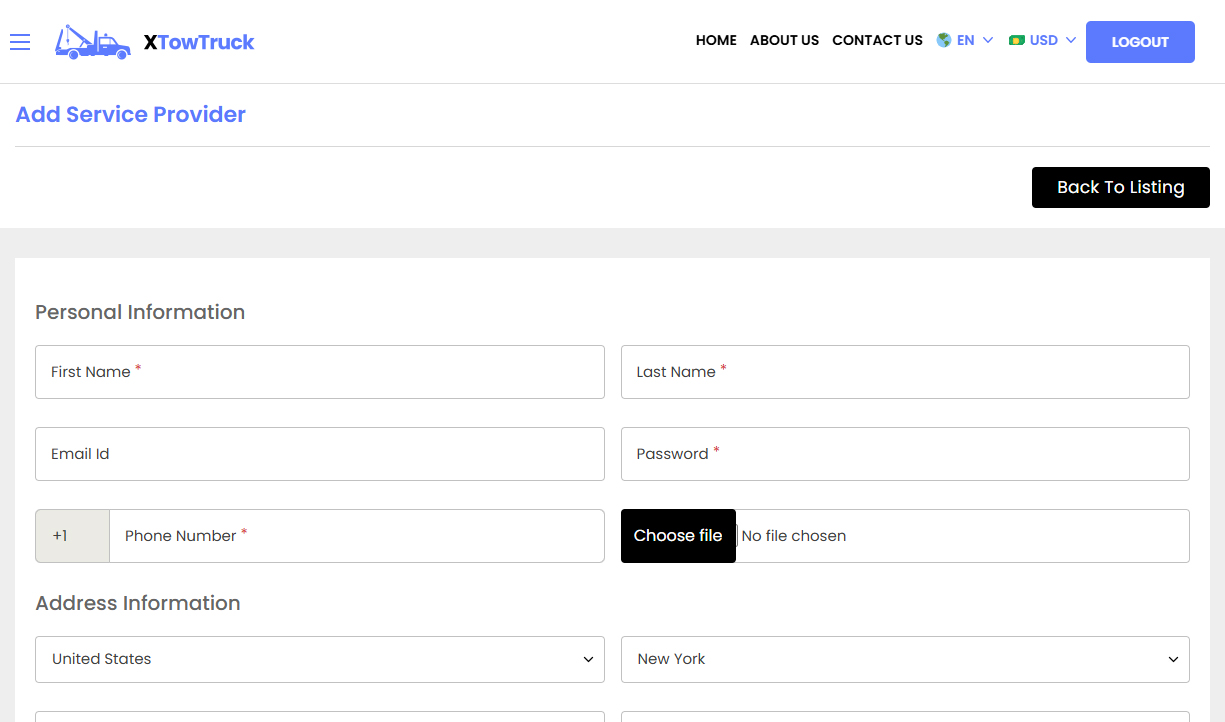 Add Service Provider